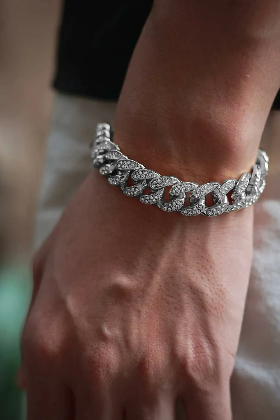CUBAN SILVER BRACELET