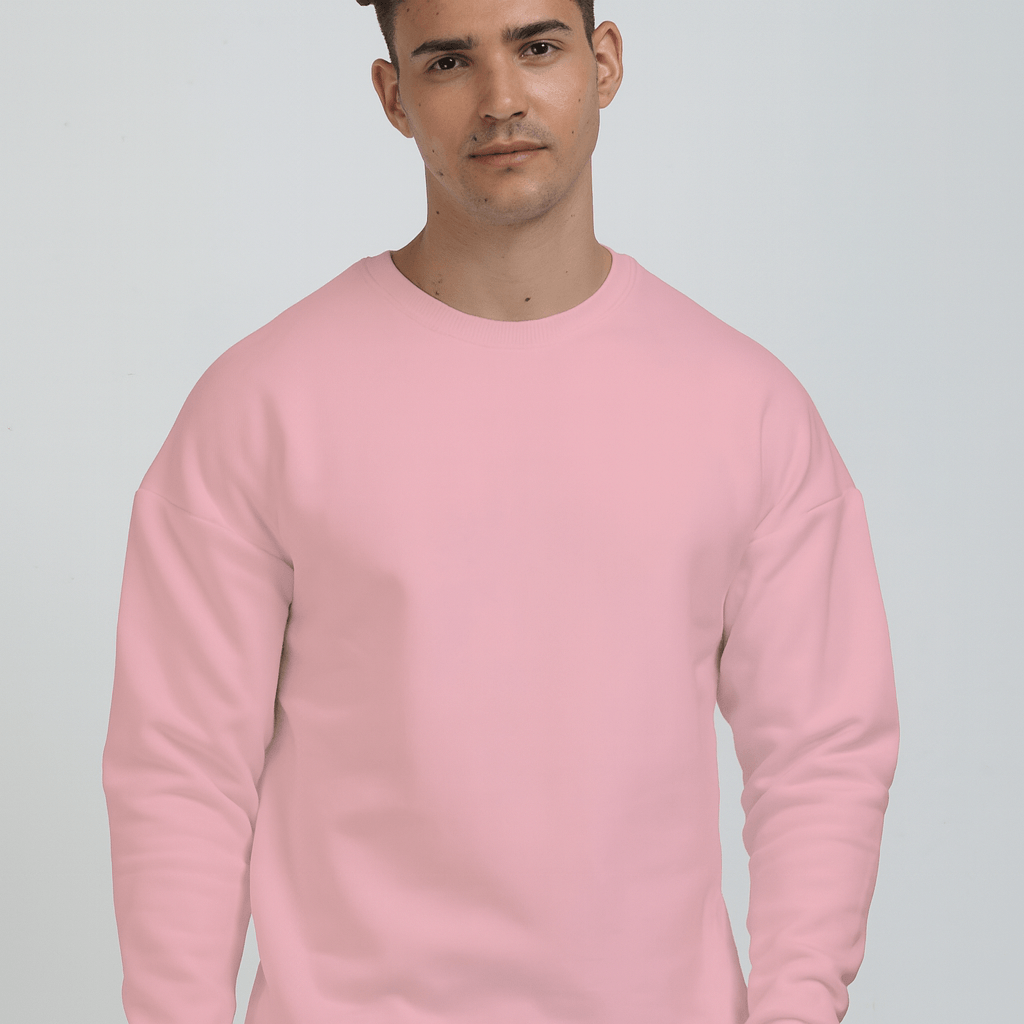 Baby pink Sweatshirt + Beige Flapper Trouser